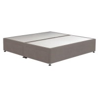 Taupe Super King Size Divan Bed Base with 4 Drawers - Langston