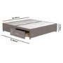 Taupe Super King Size Divan Bed Base with 4 Drawers - Langston