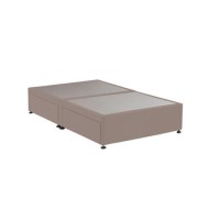 Pink Velvet Small Double Divan Bed Base with 4 Drawers - Langston