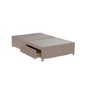 Pink Velvet Small Double Divan Bed Base with 4 Drawers - Langston