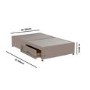 Pink Velvet Small Double Divan Bed Base with 4 Drawers - Langston
