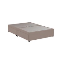 Pink Velvet Double Divan Bed Base with 4 Drawers - Langston