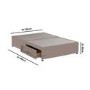 Pink Velvet Double Divan Bed Base with 4 Drawers - Langston