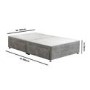 Grey Fabric Small Double Divan Bed Base with 4 Drawers - Langston