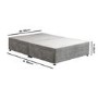 Grey Fabric Double Divan Bed Base with 4 Drawers - Langston