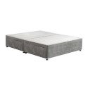 FOL106284 Grey Fabric King Size Divan Bed Base with 4 Drawers - Langston