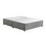 Grey Fabric King Size Divan Bed Base with 4 Drawers - Langston