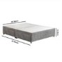 Grey Fabric King Size Divan Bed Base with 4 Drawers - Langston