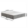 Grey Fabric Super King Size Divan Bed Base with 4 Drawers - Langston