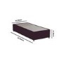 Burgundy Velvet Single Divan Bed Base - Langston