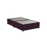 Burgundy  Velvet Small Double Divan Bed Base - Langston