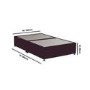 Burgundy  Velvet Small Double Divan Bed Base - Langston