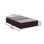 Burgundy Velvet Double Divan Bed Base - Langston