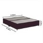 Burgundy Velvet Super King Divan Bed Base - Langston