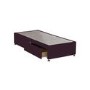 Burgundy Velvet Single Divan Bed Base with 2 Drawers - Langston