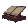 Burgundy  Velvet Double Divan Ottoman Bed Base - Langston