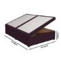 Burgundy Velvet King Size Divan Ottoman Bed Base - Langston