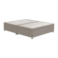 Cream Fabric Pearl King Size Divan Ottoman Bed Base - Langston