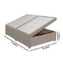 Cream Fabric Pearl King Size Divan Ottoman Bed Base - Langston