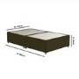 Moss Green Fabric  Small Double Divan Bed Base - Langston