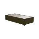 FOL106307 Moss Green Fabric  Single Divan Bed Base with 2 Drawers - Langston