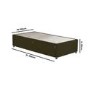 Moss Green Fabric  Single Divan Bed Base with 2 Drawers - Langston