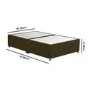 Moss Green Fabric  Small Double Divan Bed Base with 2 Drawers - Langston