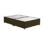 Moss Green Fabric  Double Divan Bed Base with 2 Drawers - Langston