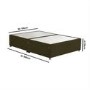 Moss Green Fabric  Double Divan Bed Base with 2 Drawers - Langston