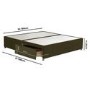Moss Green Fabric  Super King Size Divan Bed Base with 2 Drawers - Langston