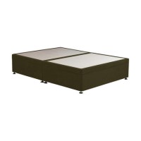 Moss Green Fabric Double Divan Ottoman Bed Base - Langston