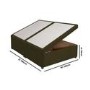 Moss Green Fabric Double Divan Ottoman Bed Base - Langston