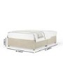 Cream Textured Velvet King Size Divan Bed Base - Maddison