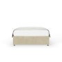 Cream Textured Velvet Small Double Divan Bed Base - Maddison