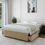 Beige Woven 2 Drawer Double Divan Bed Base - Maddison