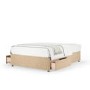 Beige Woven 2 Drawer Double Divan Bed Base - Maddison