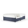 Navy Woven King Size Divan Bed Base - Maddison