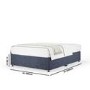 Navy Woven Super King Size Divan Bed Base - Maddison