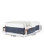 Navy Woven 2 Drawer Small Double Divan Bed Base - Maddison