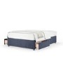 Navy Woven 2 Drawer Super King Divan Bed Base - Maddison