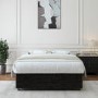 Black Chenille Double Divan Bed Base - Maddison