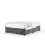 Black Chenille Double Divan Bed Base - Maddison