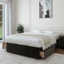 Black Chenille 2 Drawer Double Divan Bed Base - Maddison