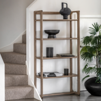 Dark Oak Smoke Craft Open Display Unit - Gallery