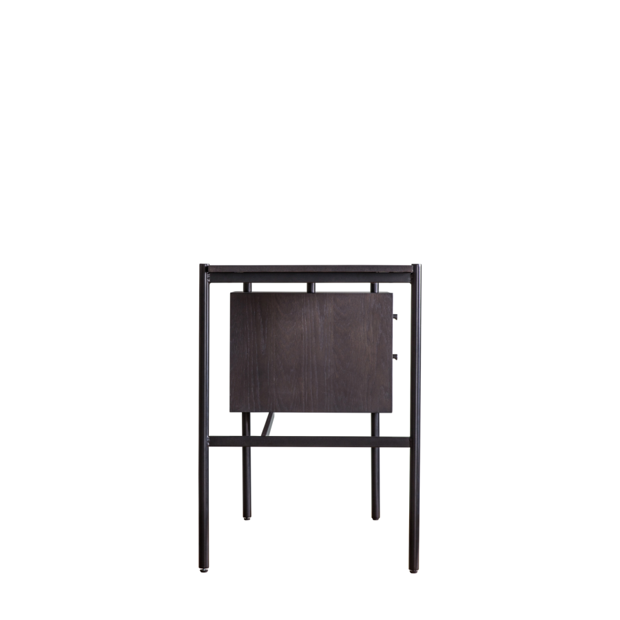 Black 2 Drawer Desk - Carbury - Gallery 