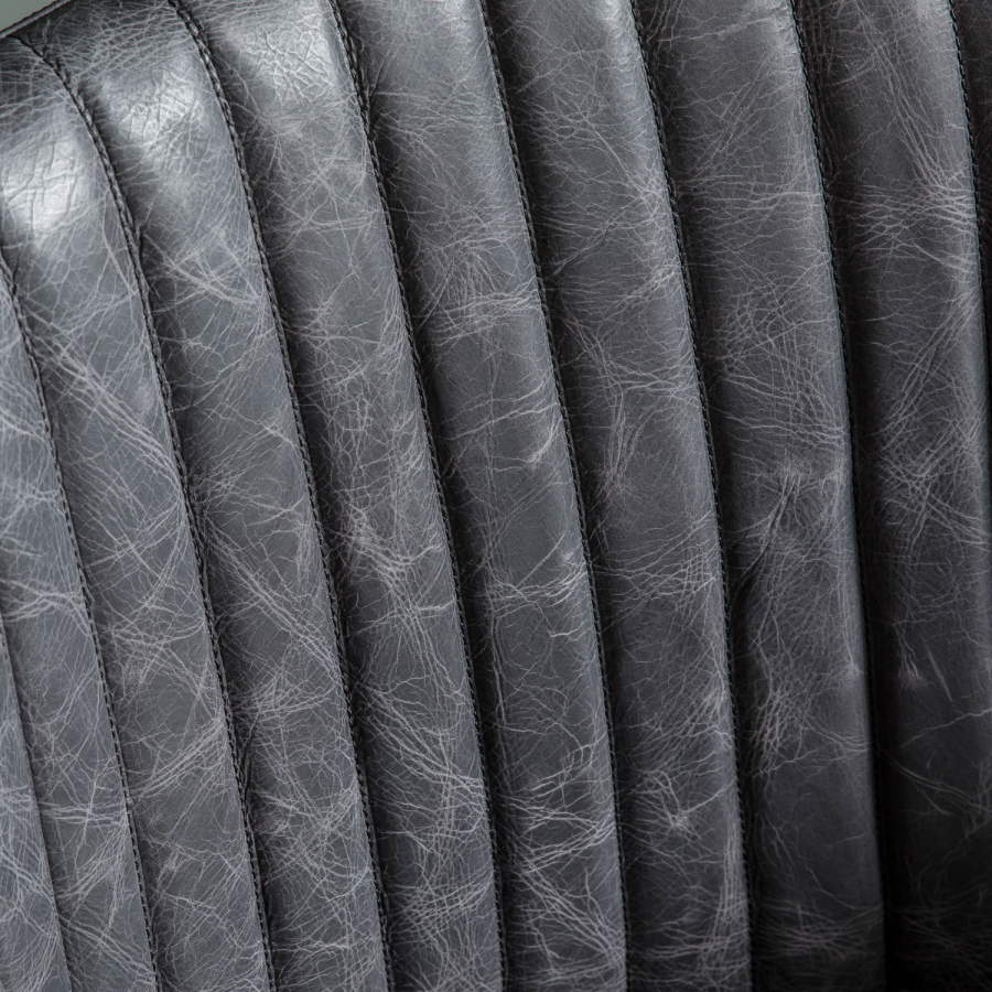 Antique Ebony Swivel Chair - Curie - Gallery 