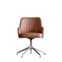 Brown Leather Swivel Chair Vintage - Curie - Gallery 