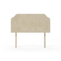 Cream Textured Velvet Single Headboard - Maddison