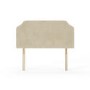 Cream Textured Velvet Single Headboard - Maddison