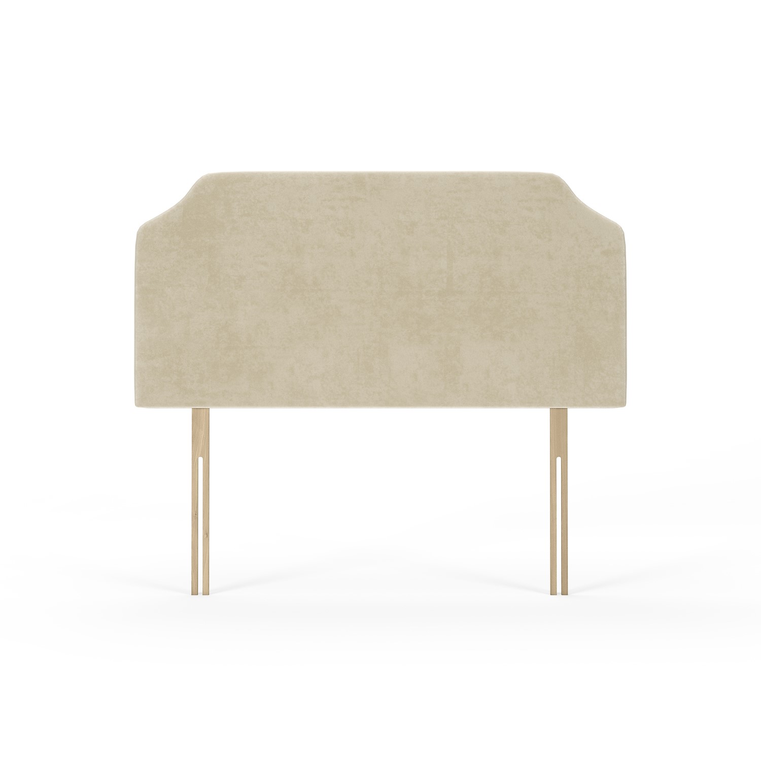 Cream Textured Velvet Double Headboard - Maddison - Furniture123